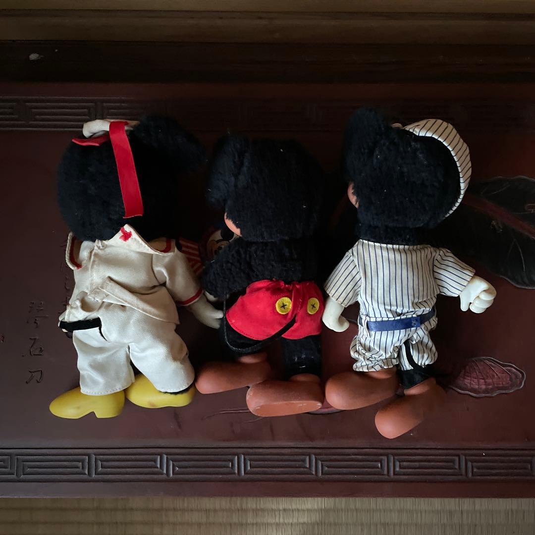 ミッキーマウス　ミニーマウス　ヤングエポック　昭和レトロ　ぬいぐるみ　当時物