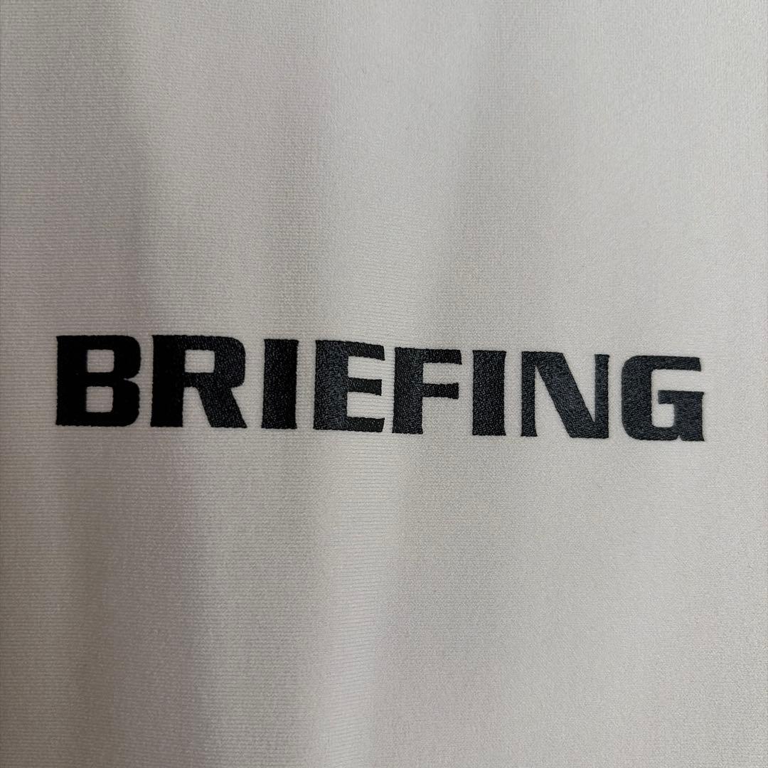 BRIEFING ホワイト ロゴシャツ M