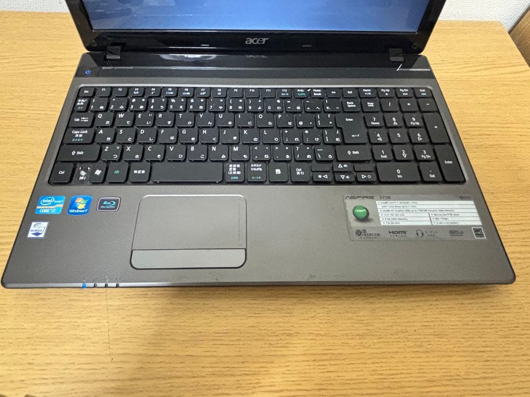 Acer aspire 5750ノートPC ブラック 本体