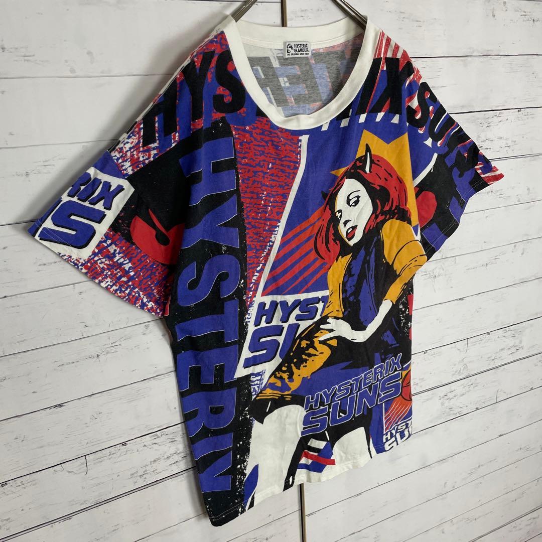 【即完売】 ヒステリックグラマー ヴィクセンガール 総柄 Tシャツ 希少 L