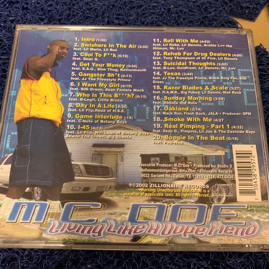 洋楽 g-rap M.C. DOE LIVING LIKE A  FIEND