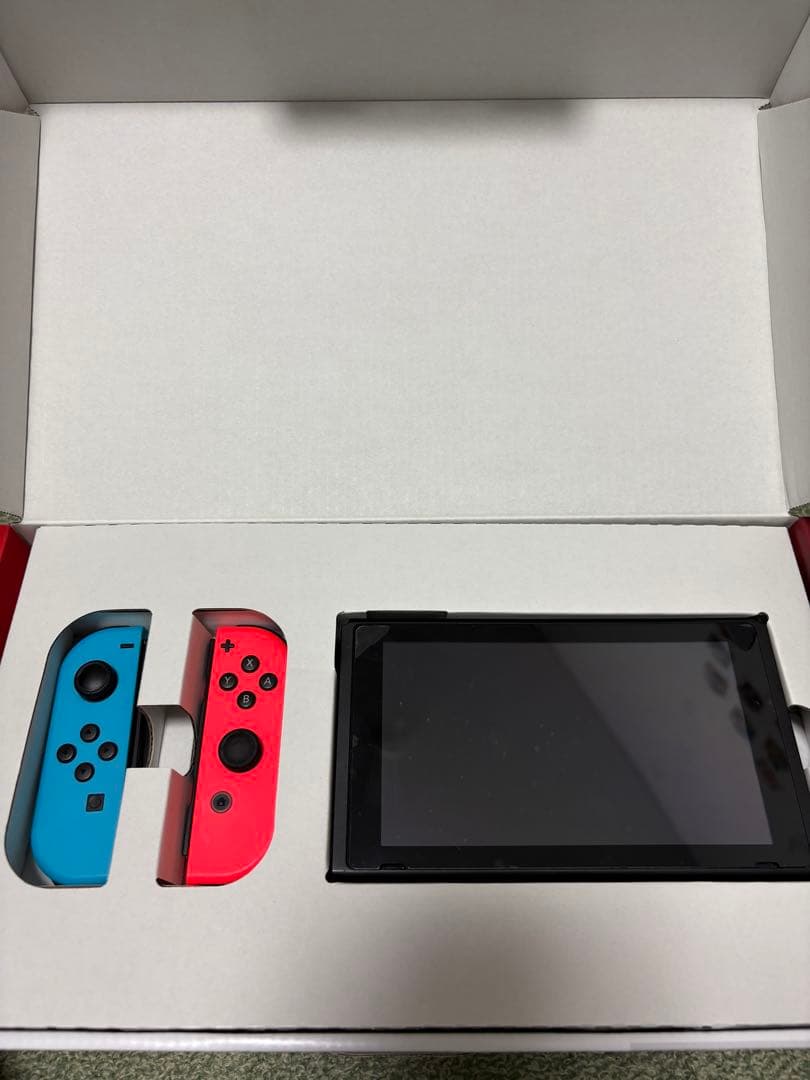 【ケース付き】(付属品全有) Nintendo Switch本体 青赤+スマブラ