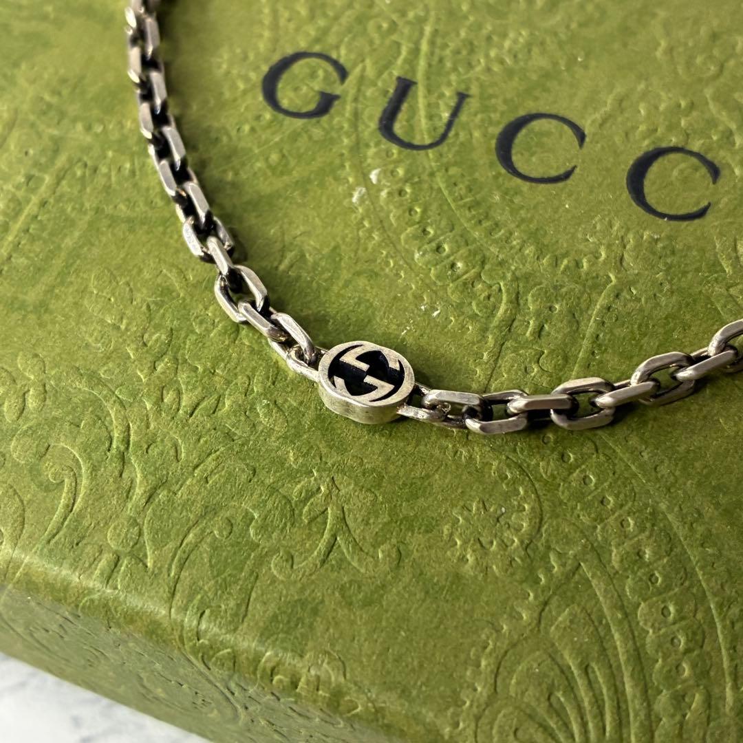 【極美品✨】GUCCI ネックレス インターロッキングチェーン シルバー925