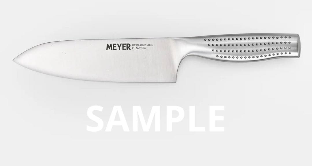【未使用】MEYER ☆三徳包丁&ダマスカス小三徳包丁&シャープナー/ 3set