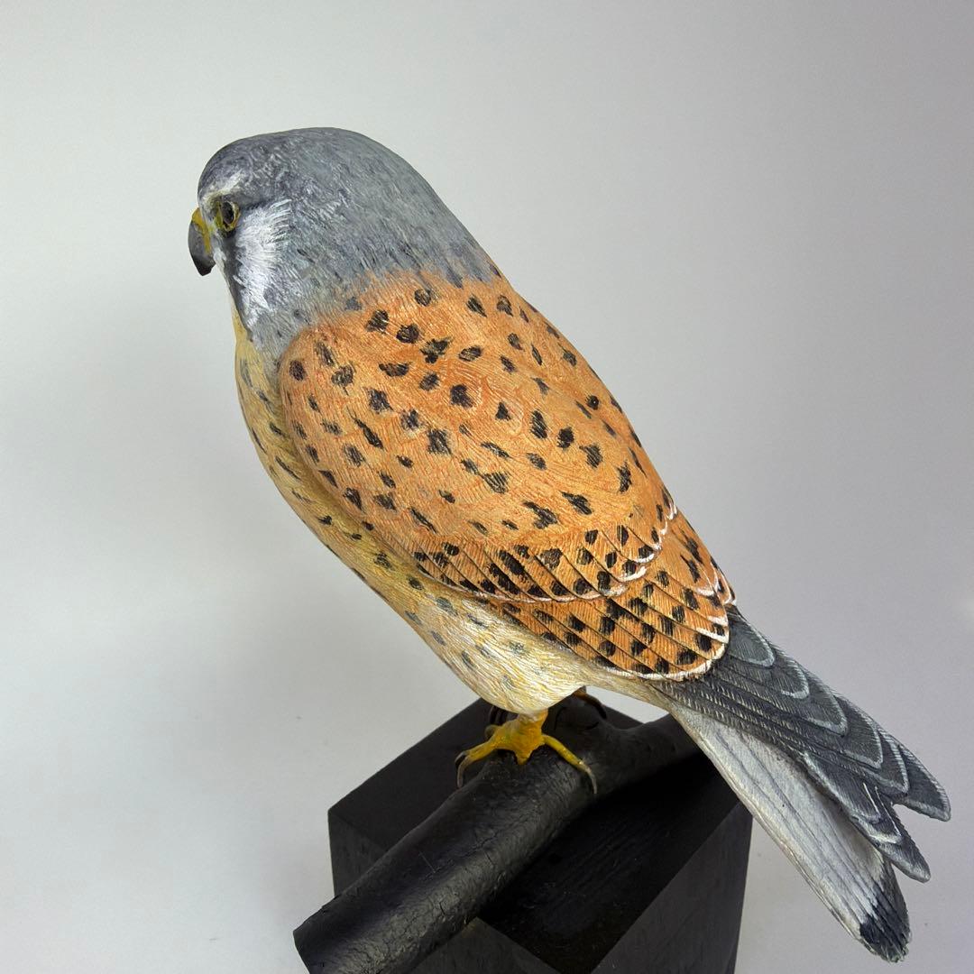 オズボーンさま専用 「チョウゲンボウ」　木彫の野鳥　野鳥彫刻　バードカービング