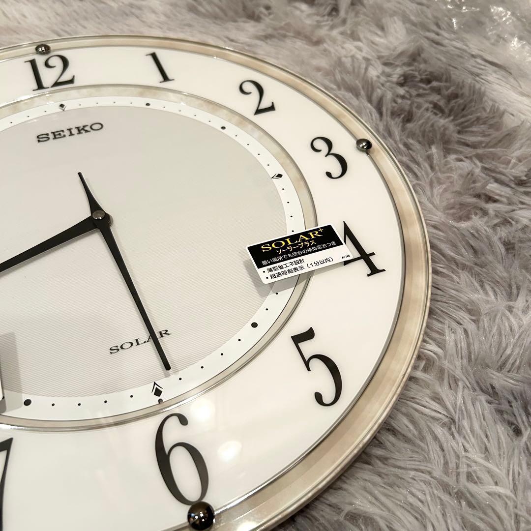 【新品未使用】 SEIKO SF506W ソーラー掛け時計