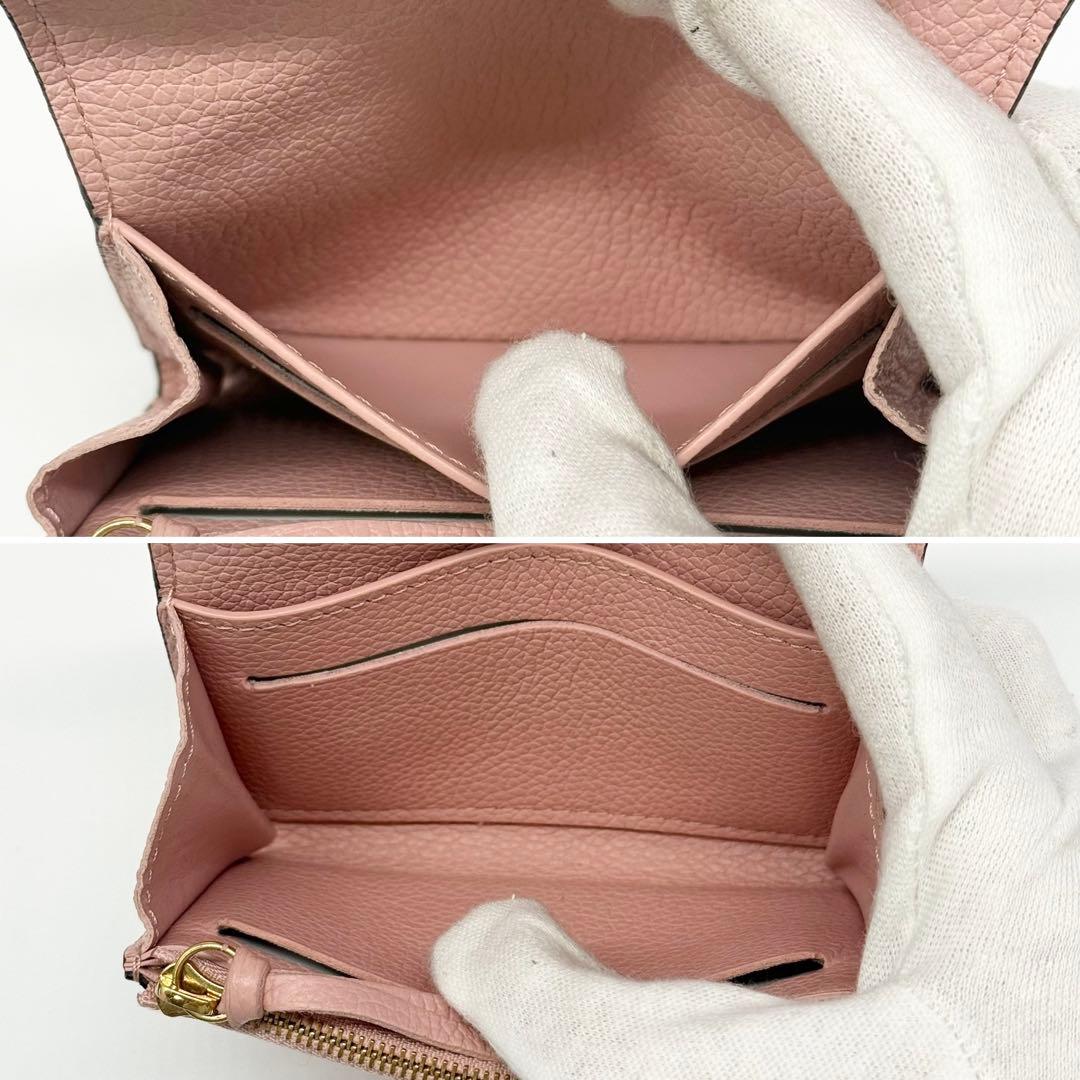超極美品 近年物✨ルイヴィトン アンプラント ポルトモネロザリ 折り財布 ピンク