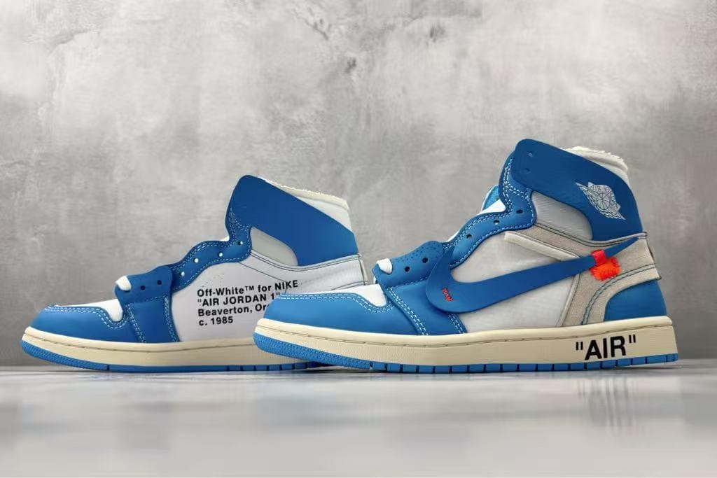 Off-White × Nike Air Jordan 1 UNC 27cm