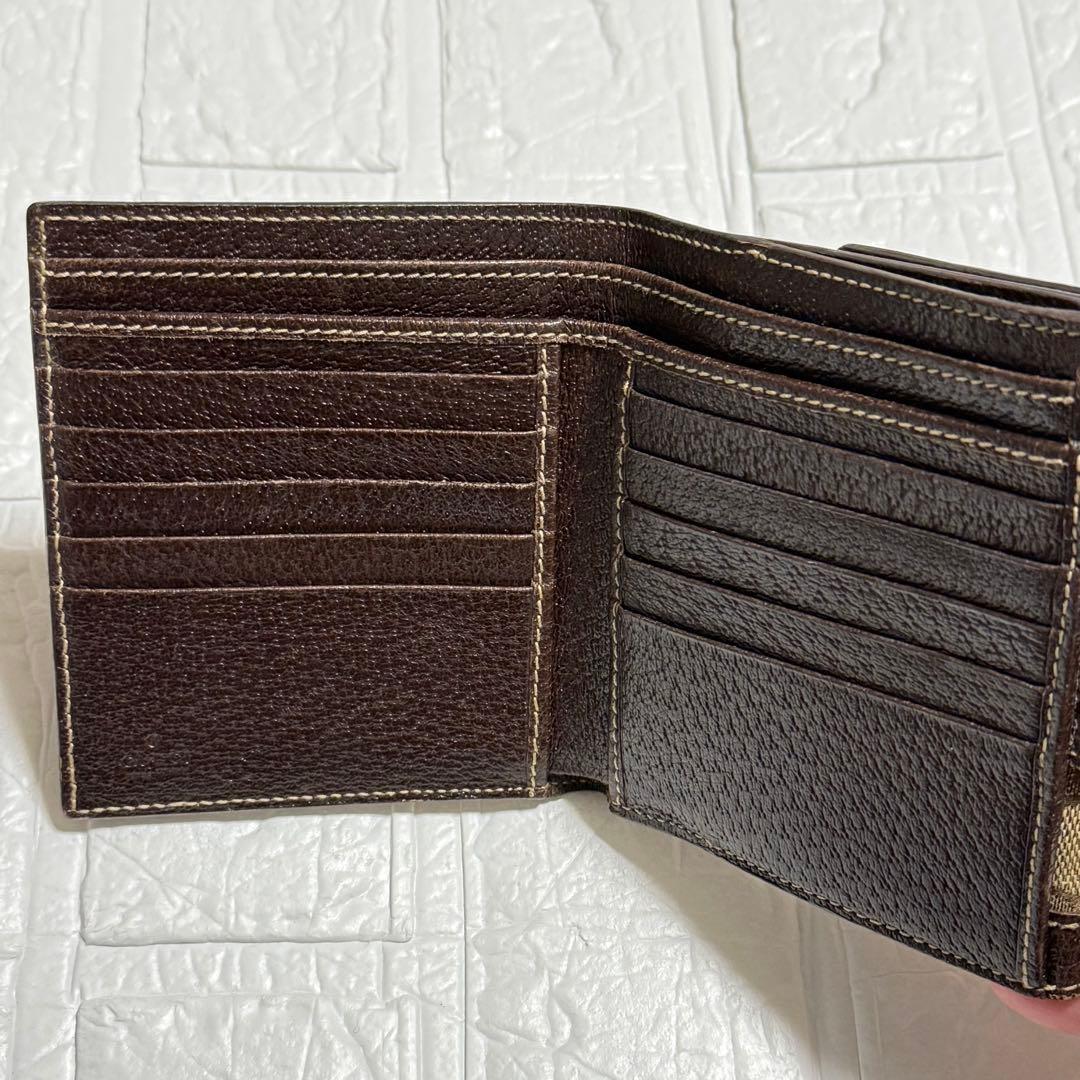 【2月末まで】GUCCI GG キャンバス 三つ折り財布 お洒落 美品 ミニ財布
