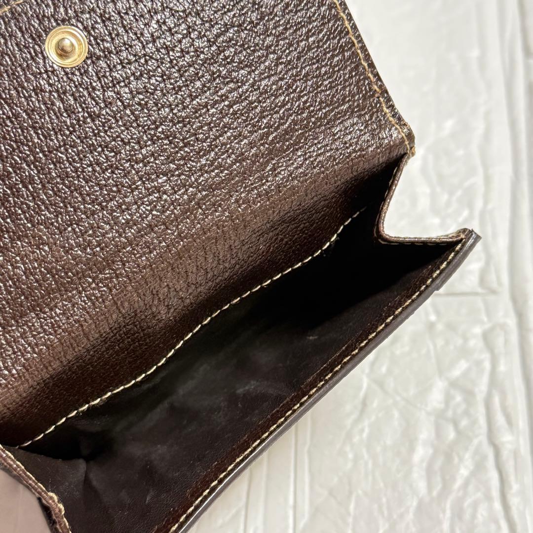 【2月末まで】GUCCI GG キャンバス 三つ折り財布 お洒落 美品 ミニ財布