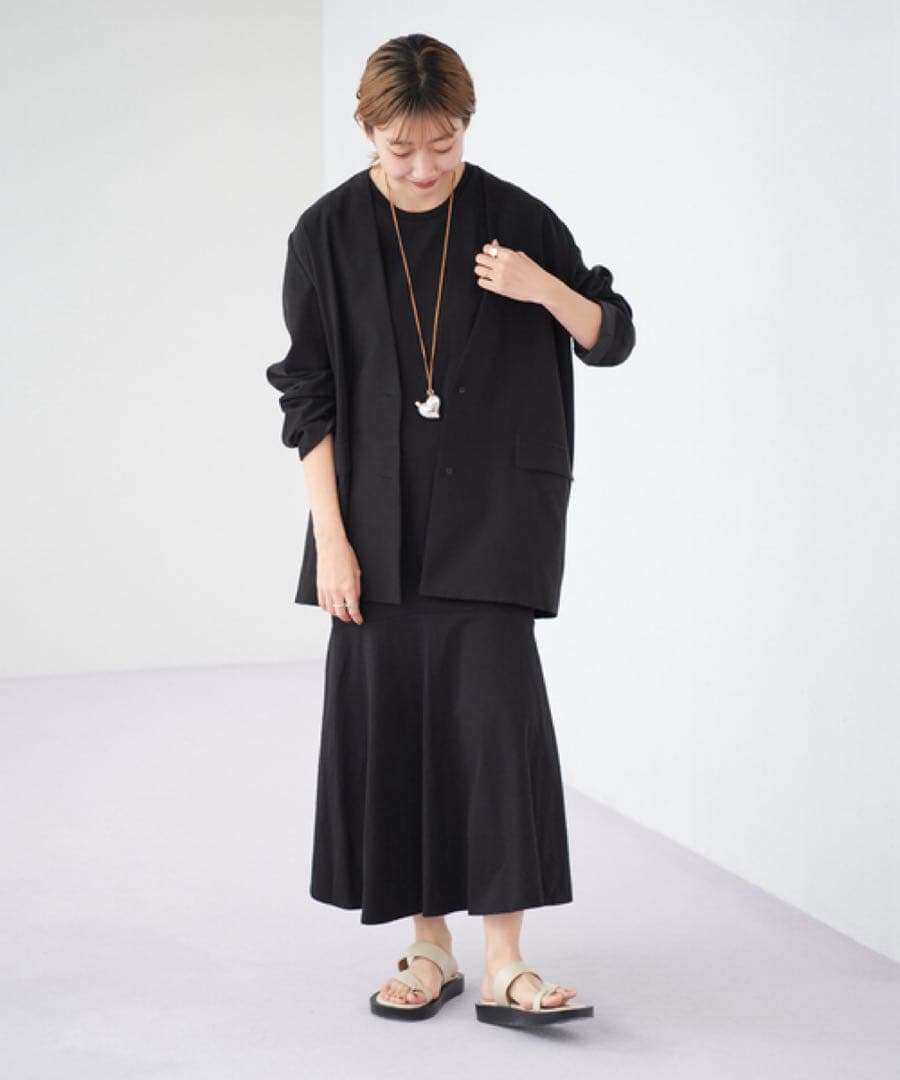 サッチ様用プラージュ　ジャケット ノーカラー　黒　R'IAM PLAGE