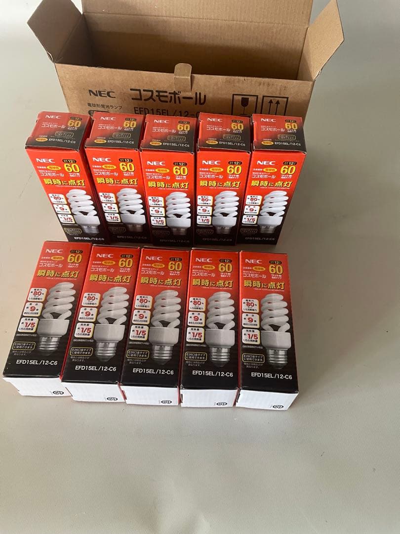 1セットNEC 電球形蛍光ランプコスモボールEFD15EL/12-C6