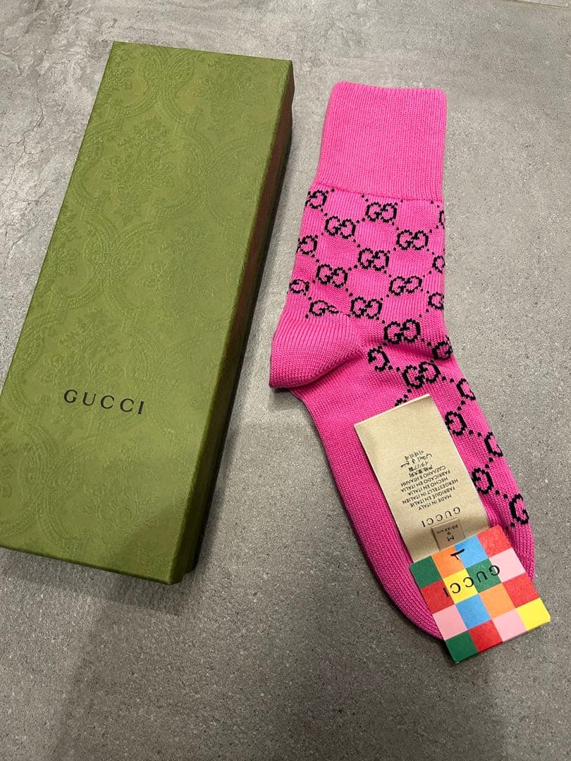 新品　GUCCI グッチ　GG 　ソックス　ピンク