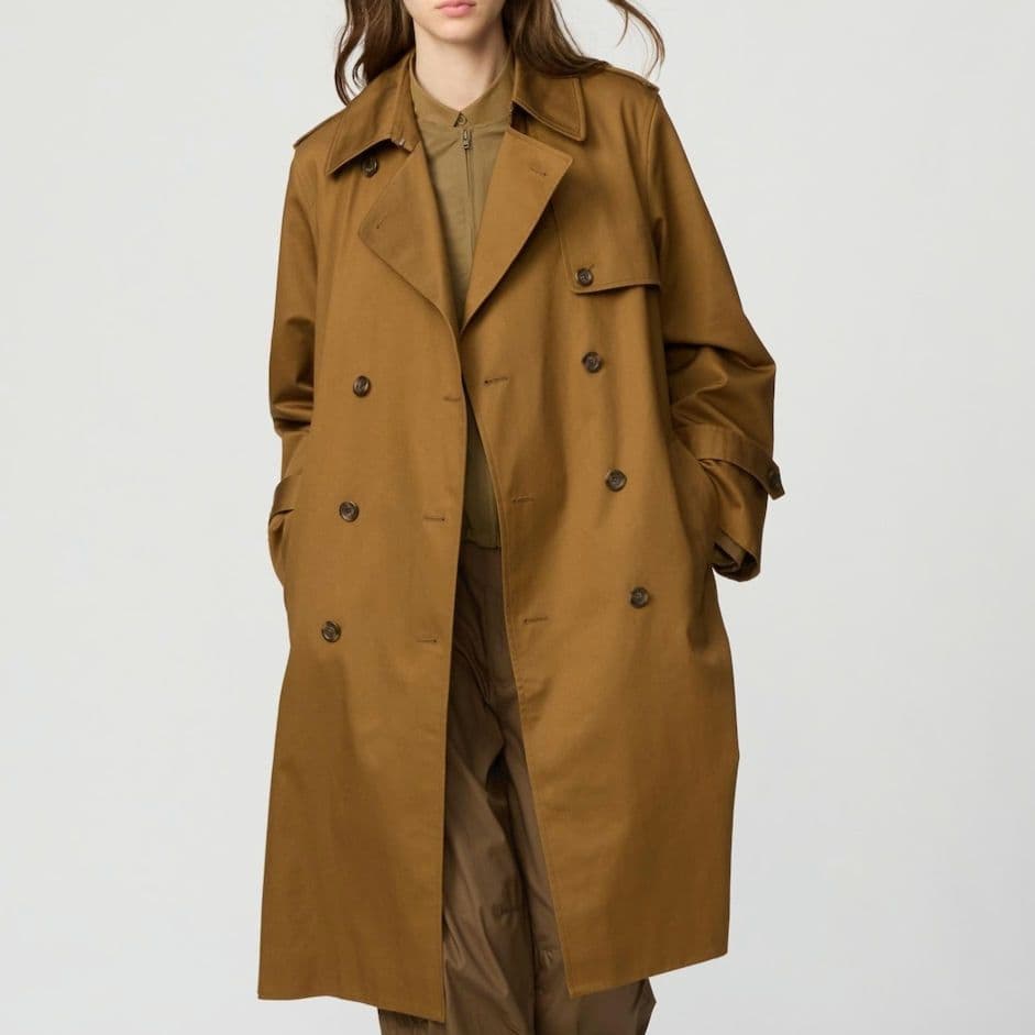 12,900円　ユニクロ　シー　UNIQLO: C　トレンチコート　ブラウン