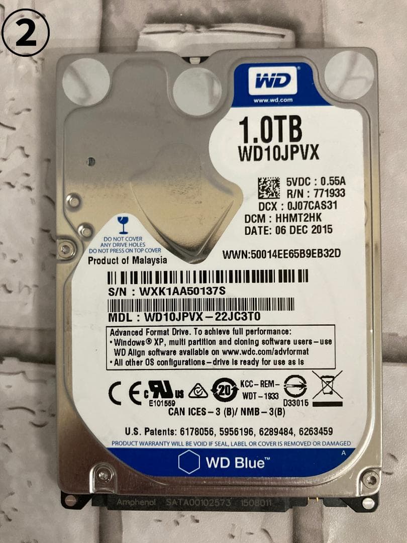 PC用　内蔵型HDD　1TB　5枚セット