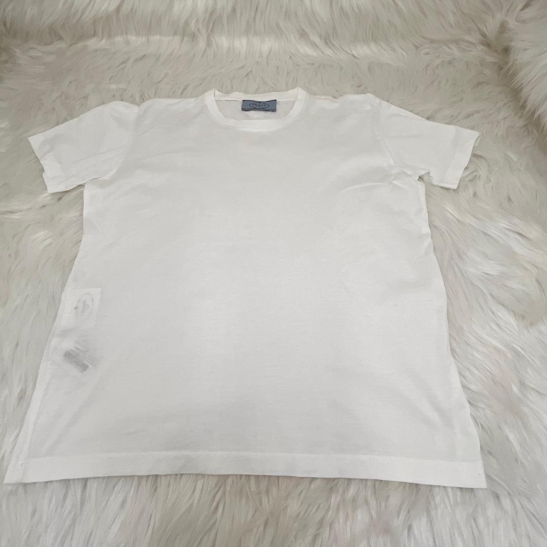 美品✨プラダ　PRADA 　コットンＴシャツ　ホワイト