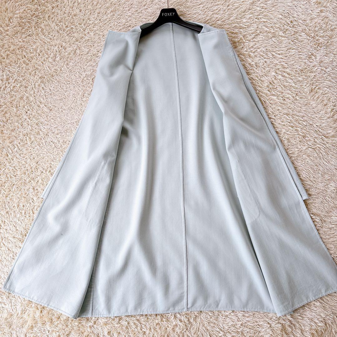 美品✨現行 定価19万 FOXEY 42666 コート GRAZベビーブルー40