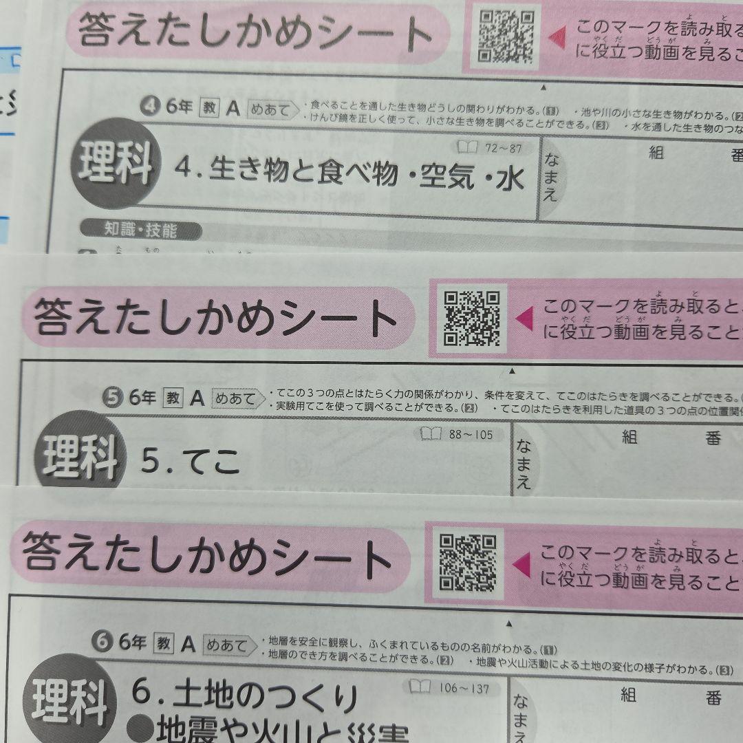 6年生カラーテスト理科