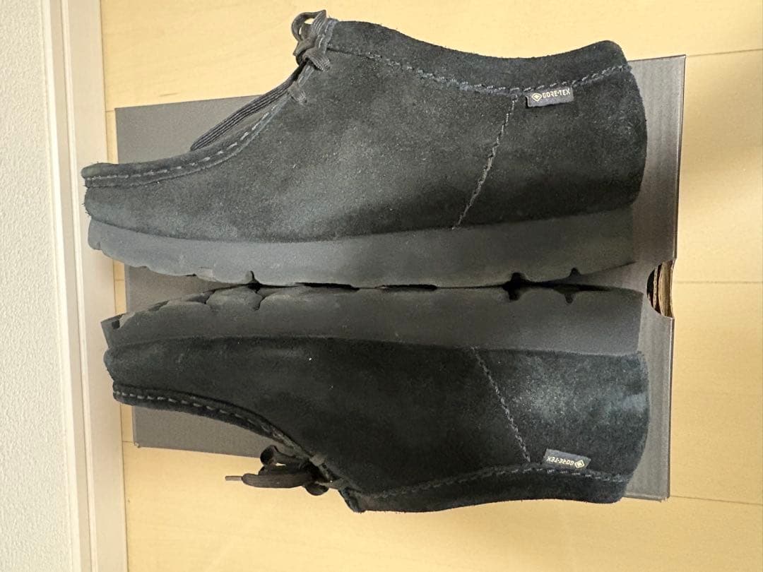 ClarksワラビーGORE-TEX 黒スエード UK7 25.0
