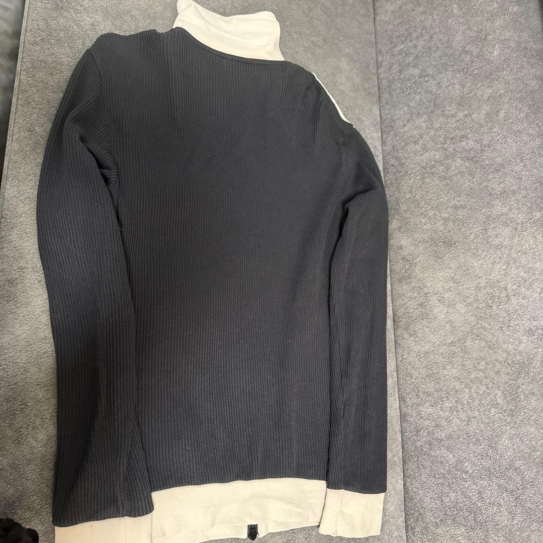 ★adidas ジップアップジャケット ブラック/アイボリー★Mサイズ
