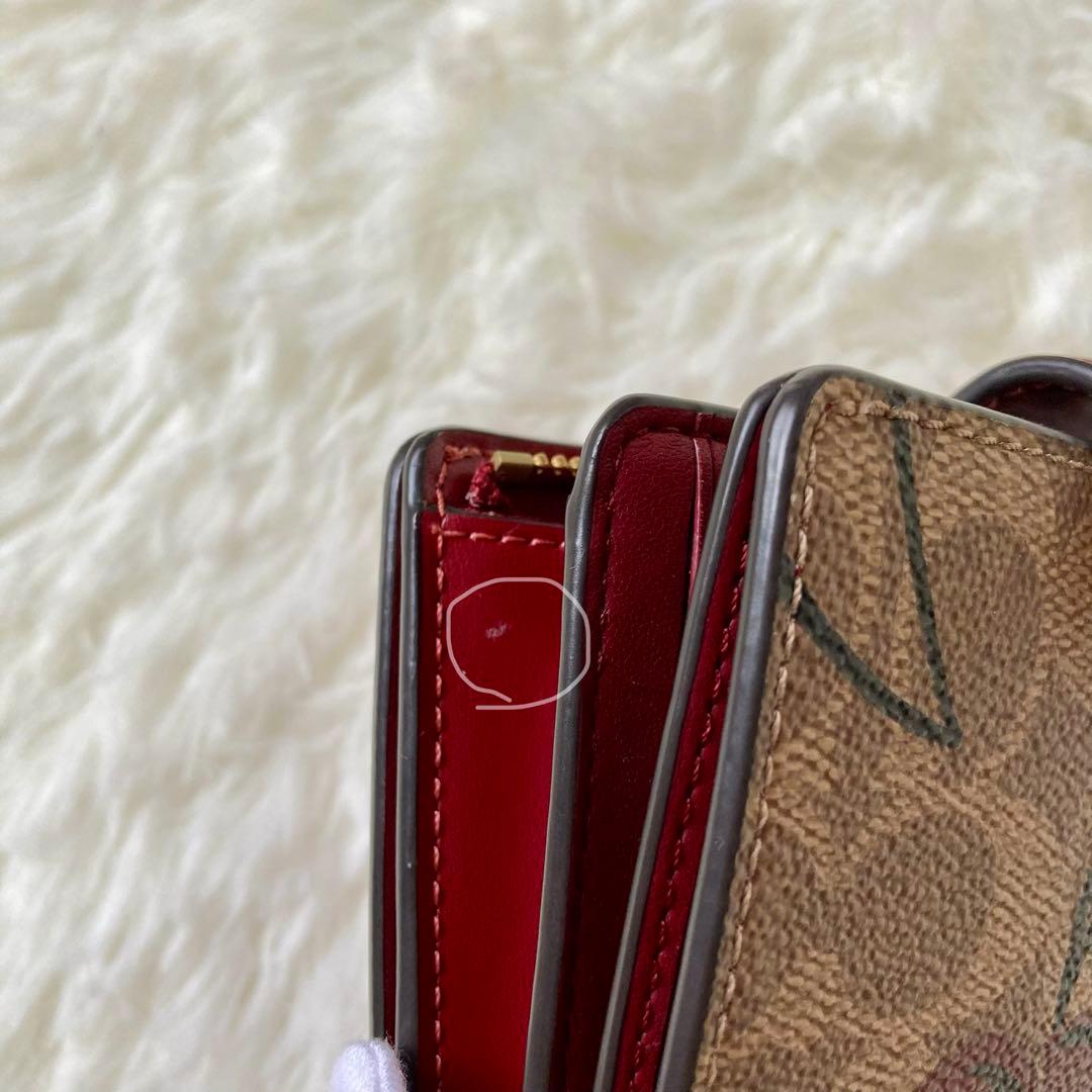 COACH コーチ シグネチャー チェリー柄 二つ折り財布