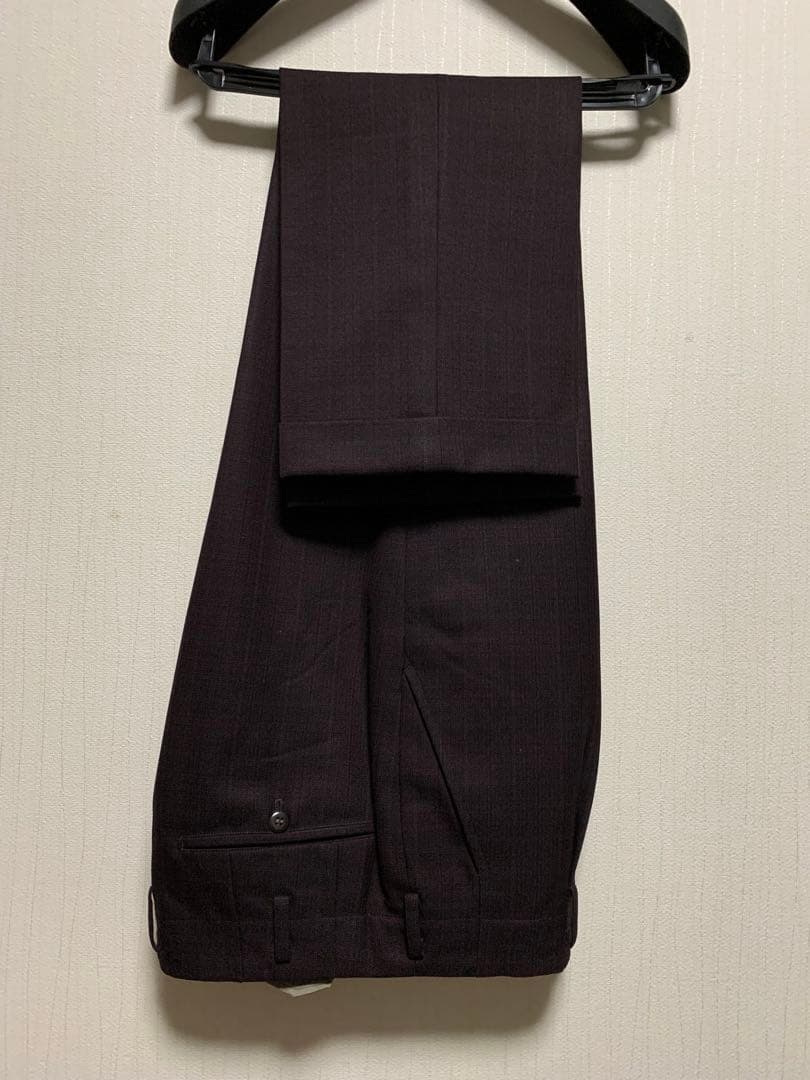 からあげ　ダークパープル ダブルブレスト スーツ
