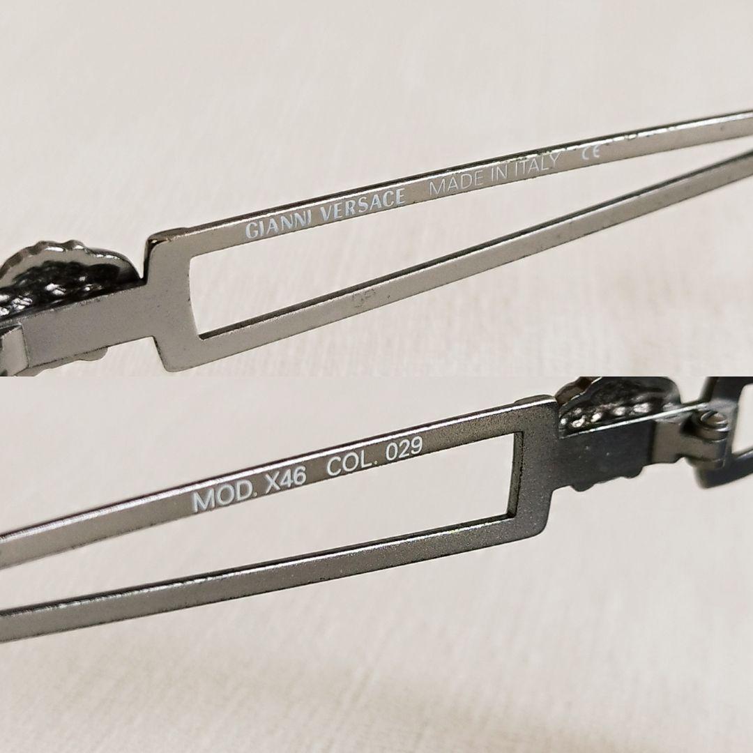 良品✨ジャンニヴェルサーチ　サングラス　X46　オーバル　メデューサロゴ　メタル