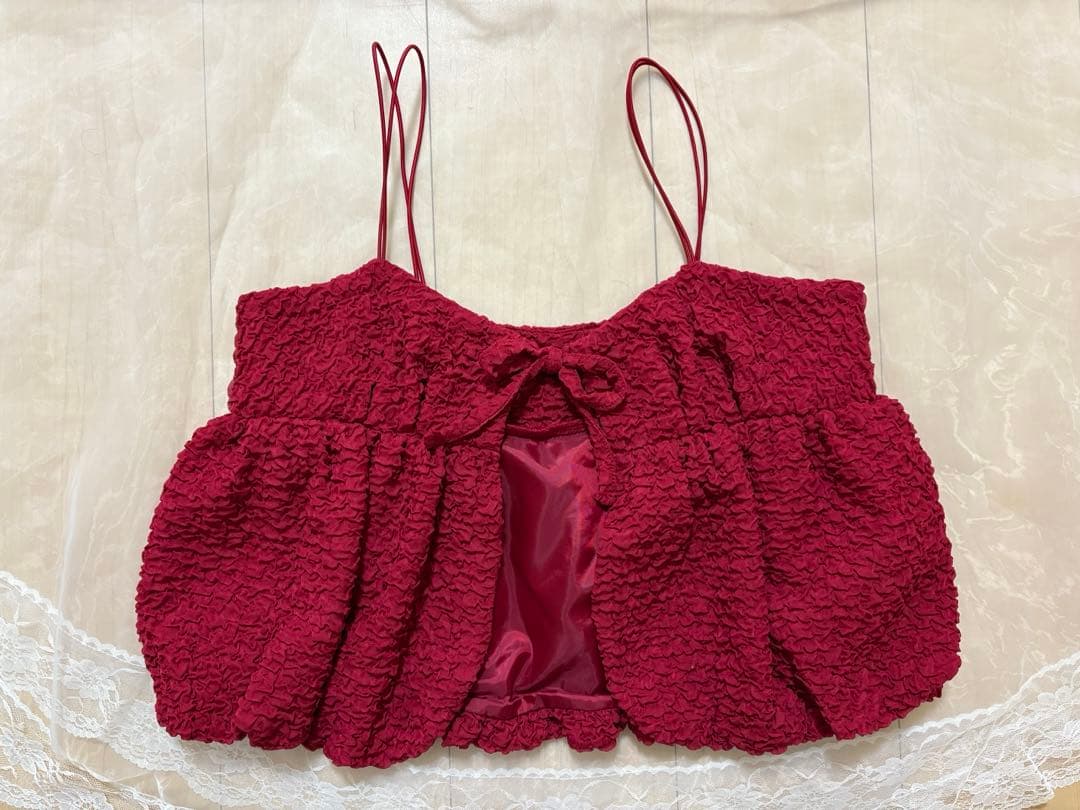 poppy あさぎーにょBALLOON RIBBON CAMI (RED)