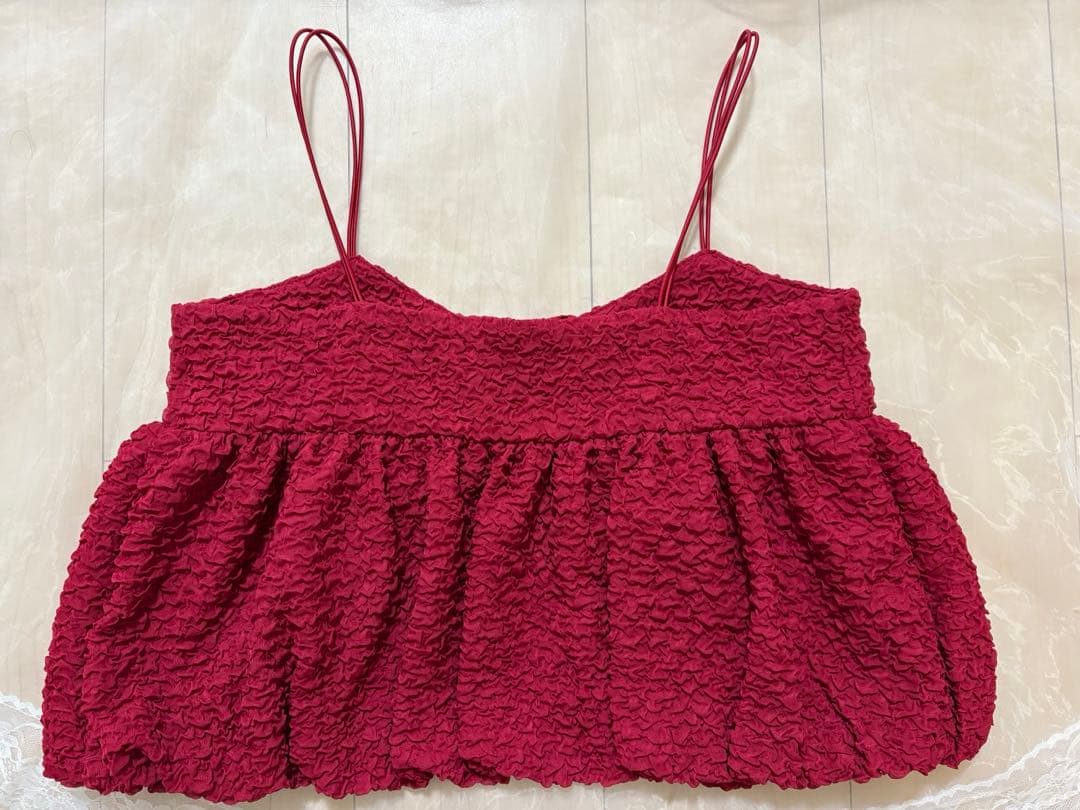 poppy あさぎーにょBALLOON RIBBON CAMI (RED)