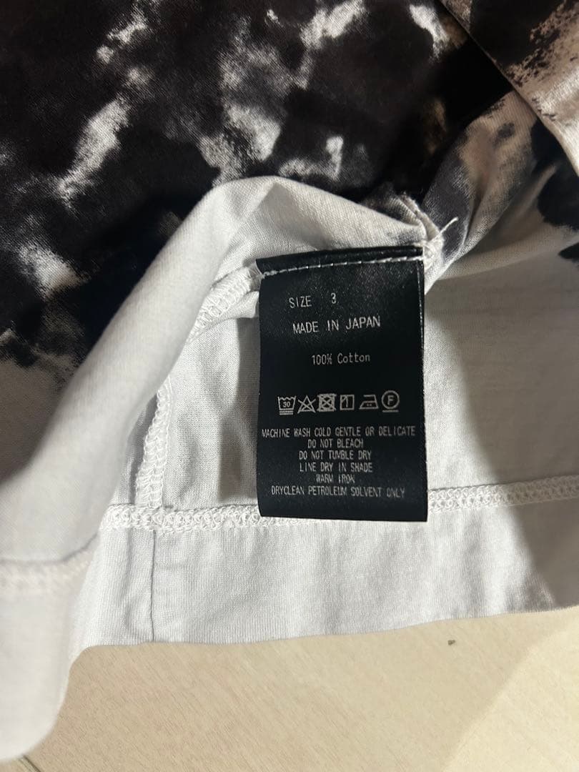 MARKAWARE Tシャツ サイズ3 黒ペイントデザイン