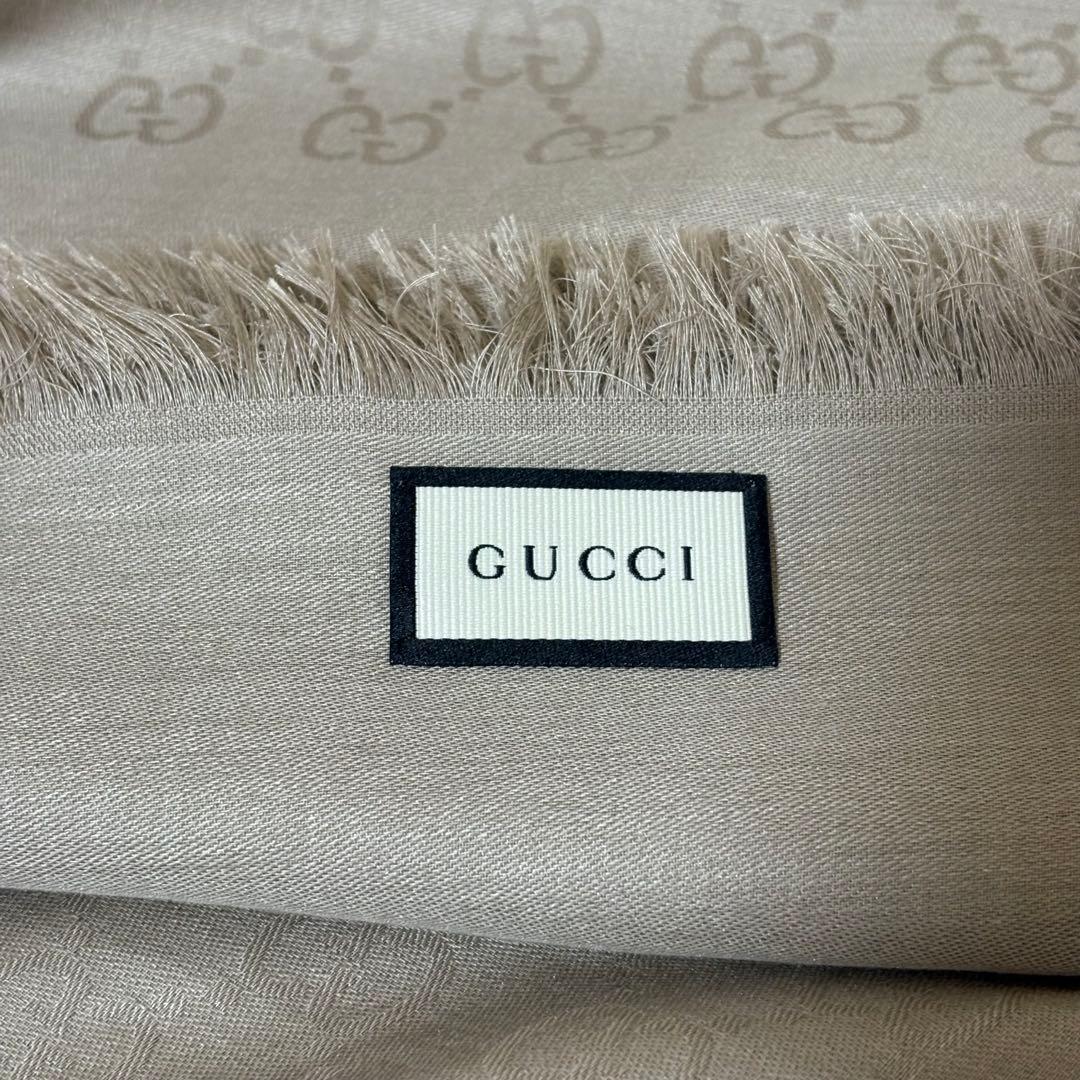 GUCCI GGロゴ ストール ベージュ