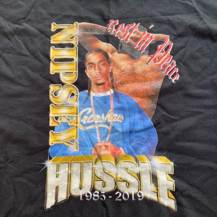 【新品未使用】NIPSEY HUSSLE RAP TEE BLACK XL