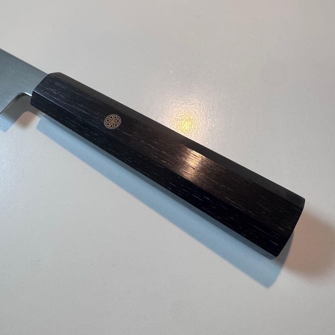 【特価限定】270mm 切付柳刃包丁 鏡面　黒檀八角柄 刺身包丁 全鋼。