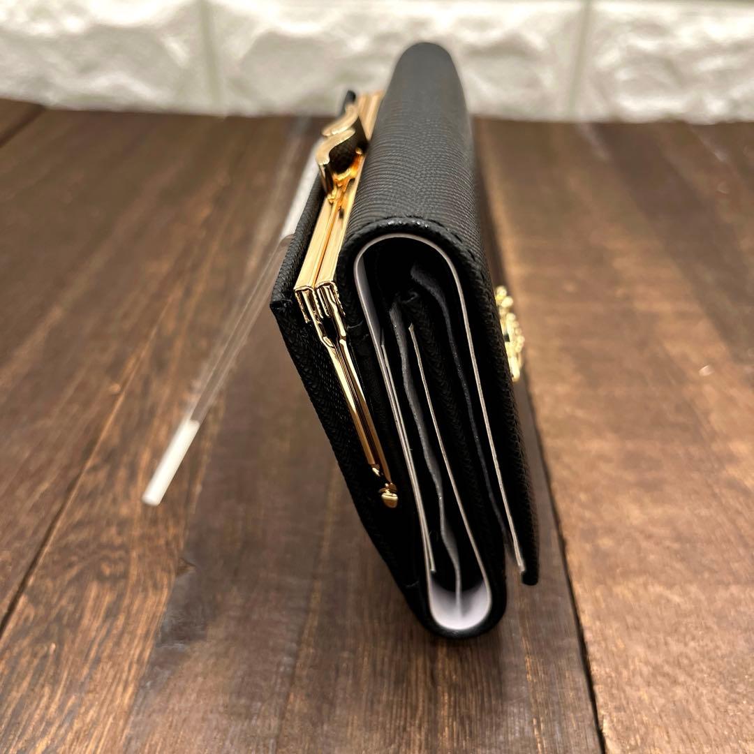 新品未使用　ヴィヴィアンウエストウッド 三つ折財布　黒　がま口　②