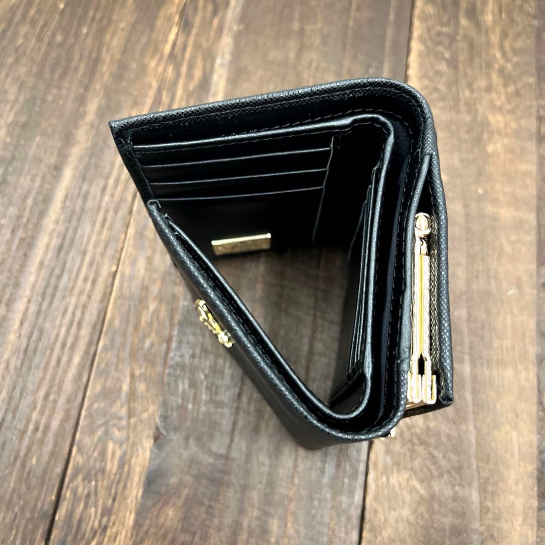 新品未使用　ヴィヴィアンウエストウッド 三つ折財布　黒　がま口　②