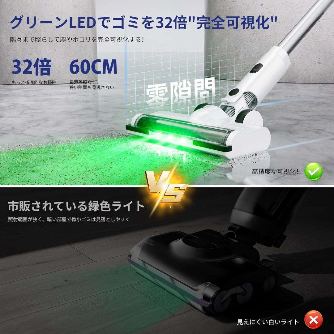 掃除機 コードレス2026業界初AIホコリ自動検知!史上最小運転音