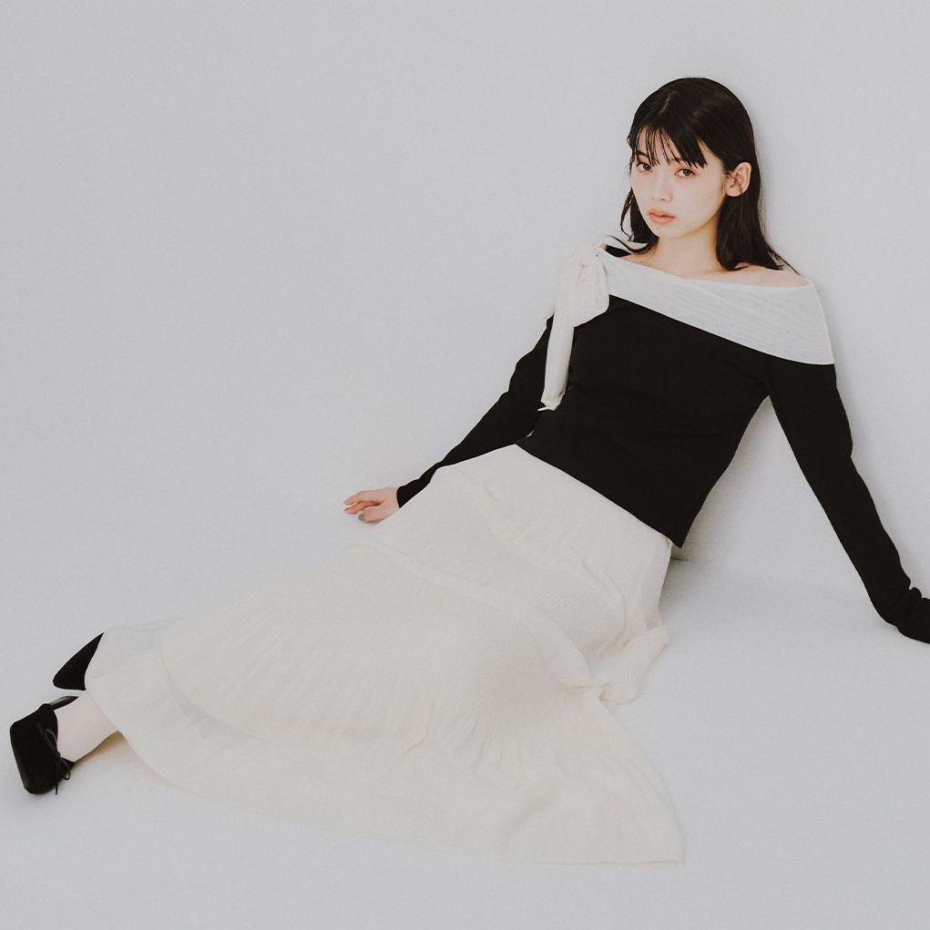 新品COCO DEAL ティアードプリーツスカート