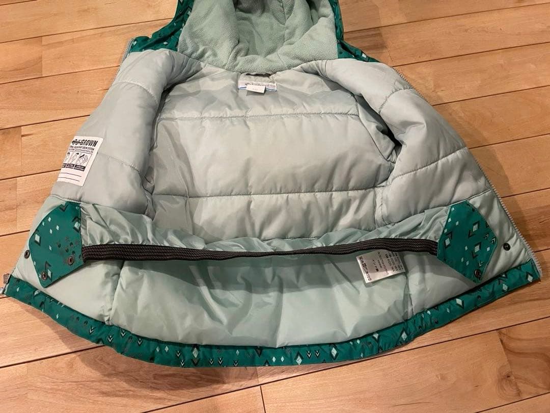 Columbia 子ども用スキーウェア 緑色 XXS 110 上下セット
