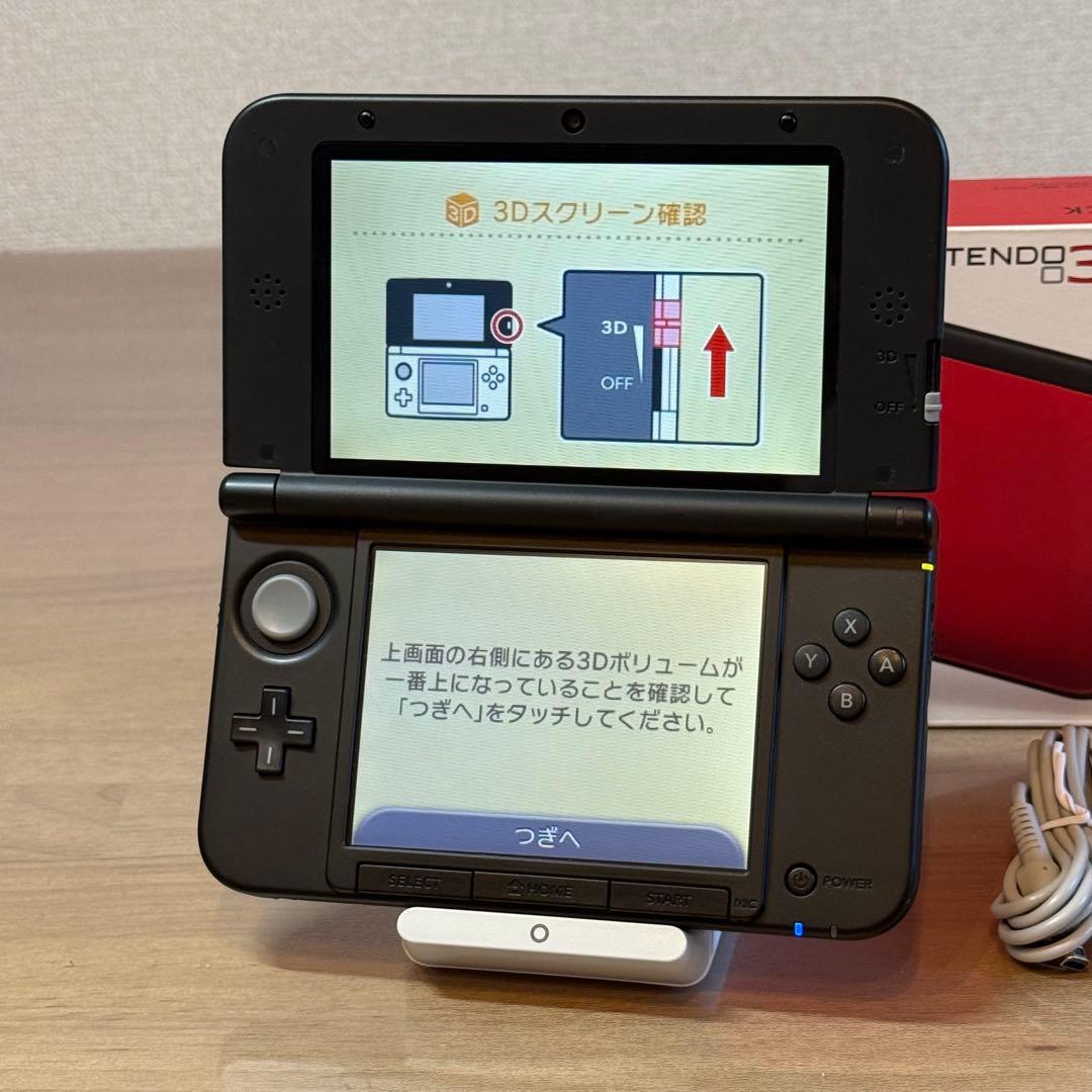 6-030 ニンテンドー3DS LL レッド×ブラック 箱付き
