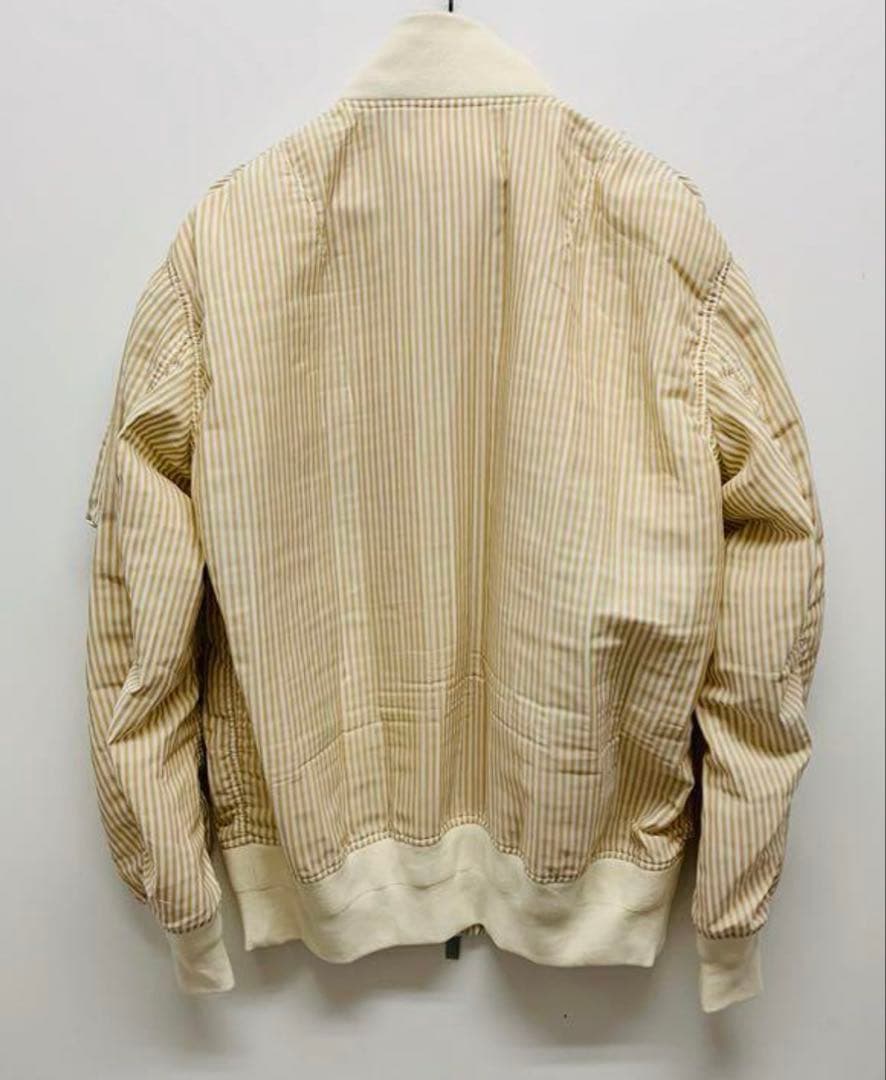 Sacai MA-1ジャケット ベージュストライプ