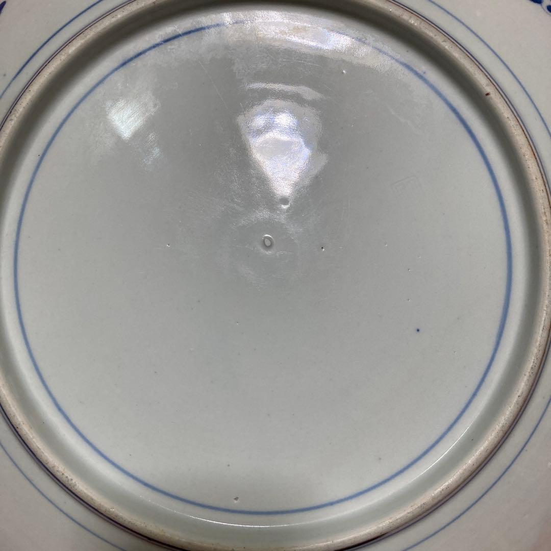 古陶磁　佐賀　古伊万里　　　　　　　　　　　　　　　　　　白磁色絵大皿　（美品）
