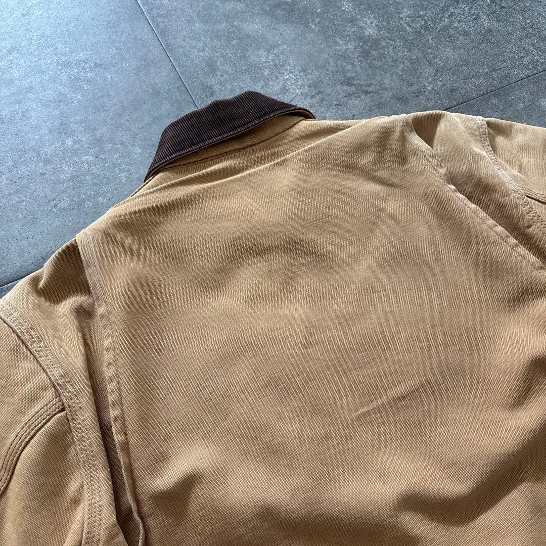 carhartt デトロイトジャケット　ブラウン　usa製 フェード　希少サイズ