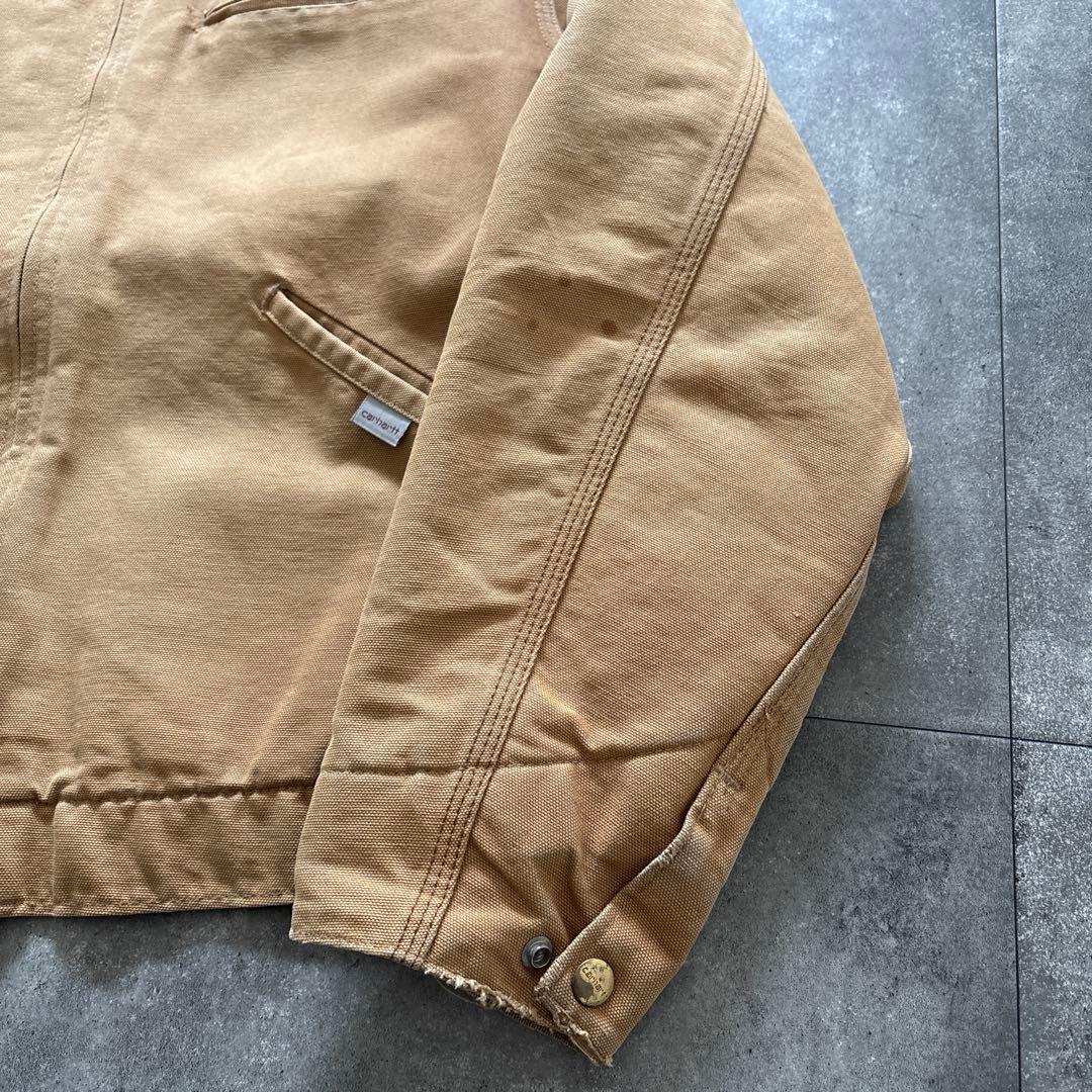 carhartt デトロイトジャケット　ブラウン　usa製 フェード　希少サイズ