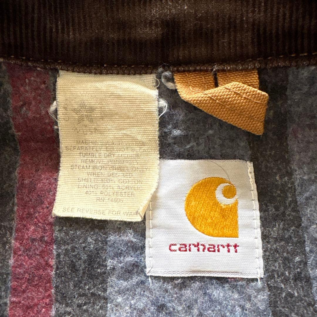 carhartt デトロイトジャケット　ブラウン　usa製 フェード　希少サイズ