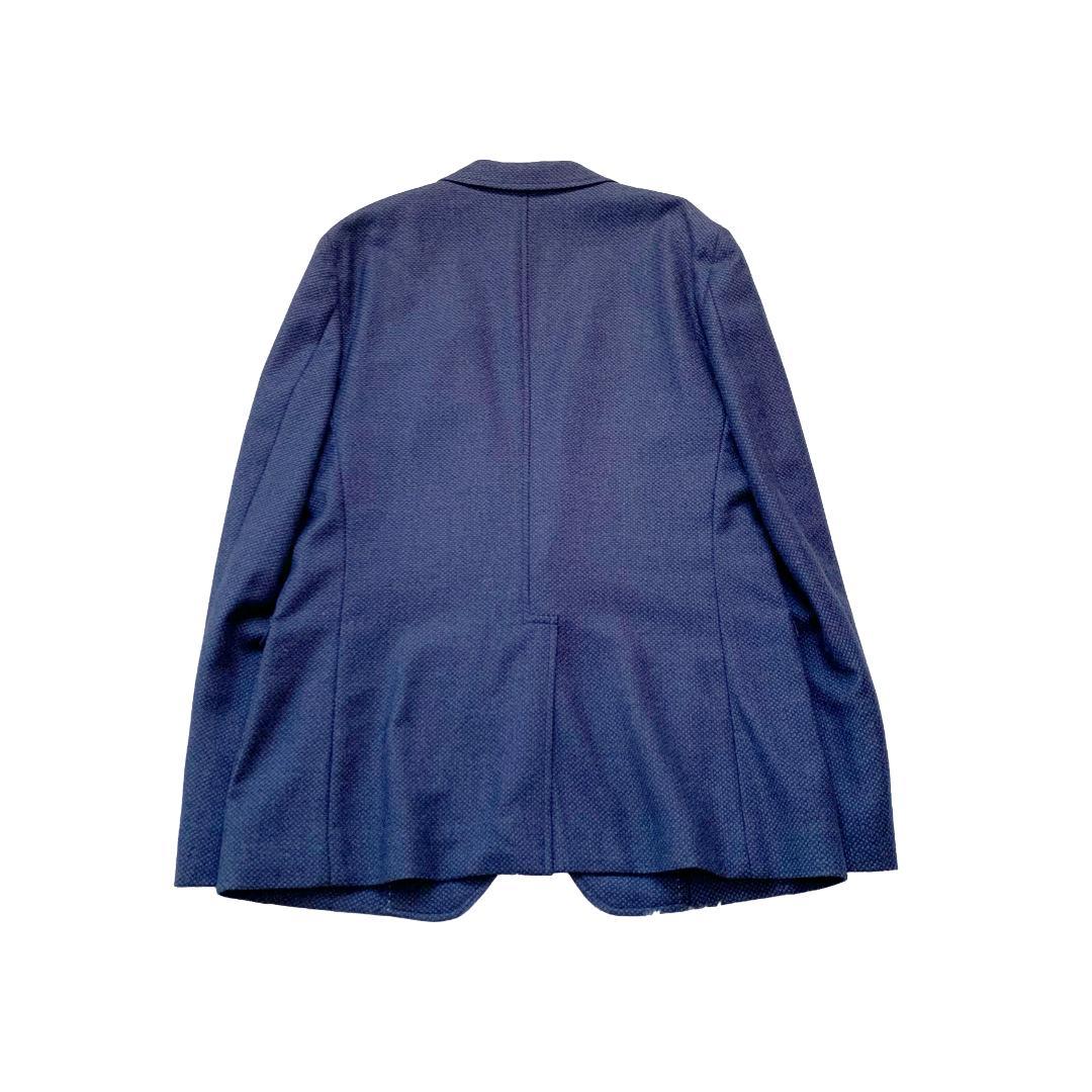 【極美品】スーツセレクト セットアップ 胡桃ボタン バスケット織 ネイビー Y6