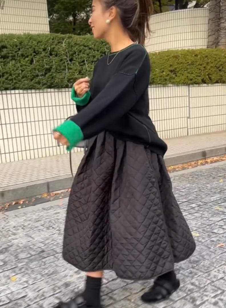 【美品】ジプソフィア　GPS-324 Quilt Skirt ブラック