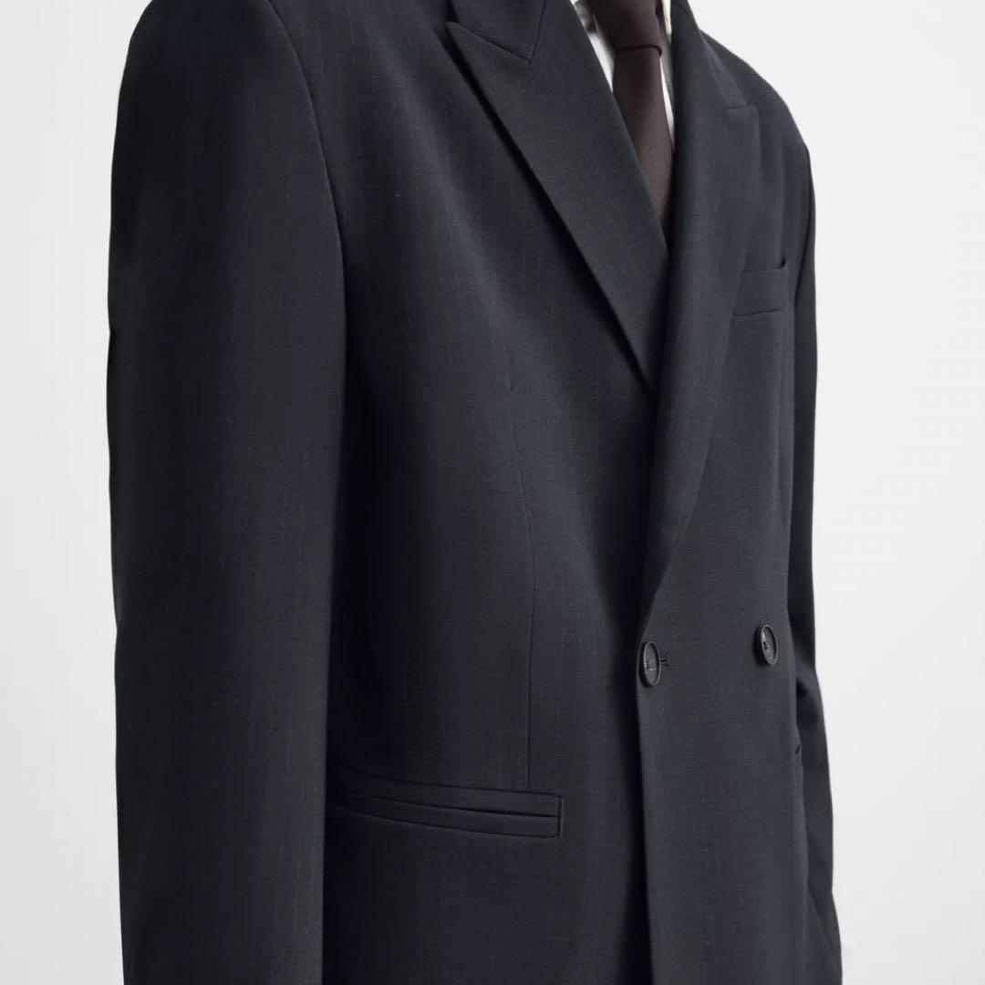 【新品】【完売品】ZARA ザラ ストライプ柄 スーツ ブレザー テーラード