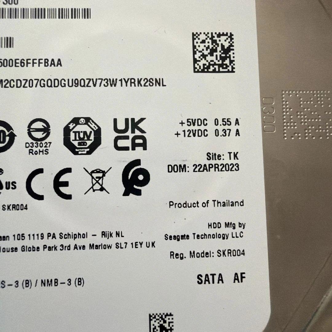 内蔵型ハードディスクドライブ Seagate Barracuda 8TB
