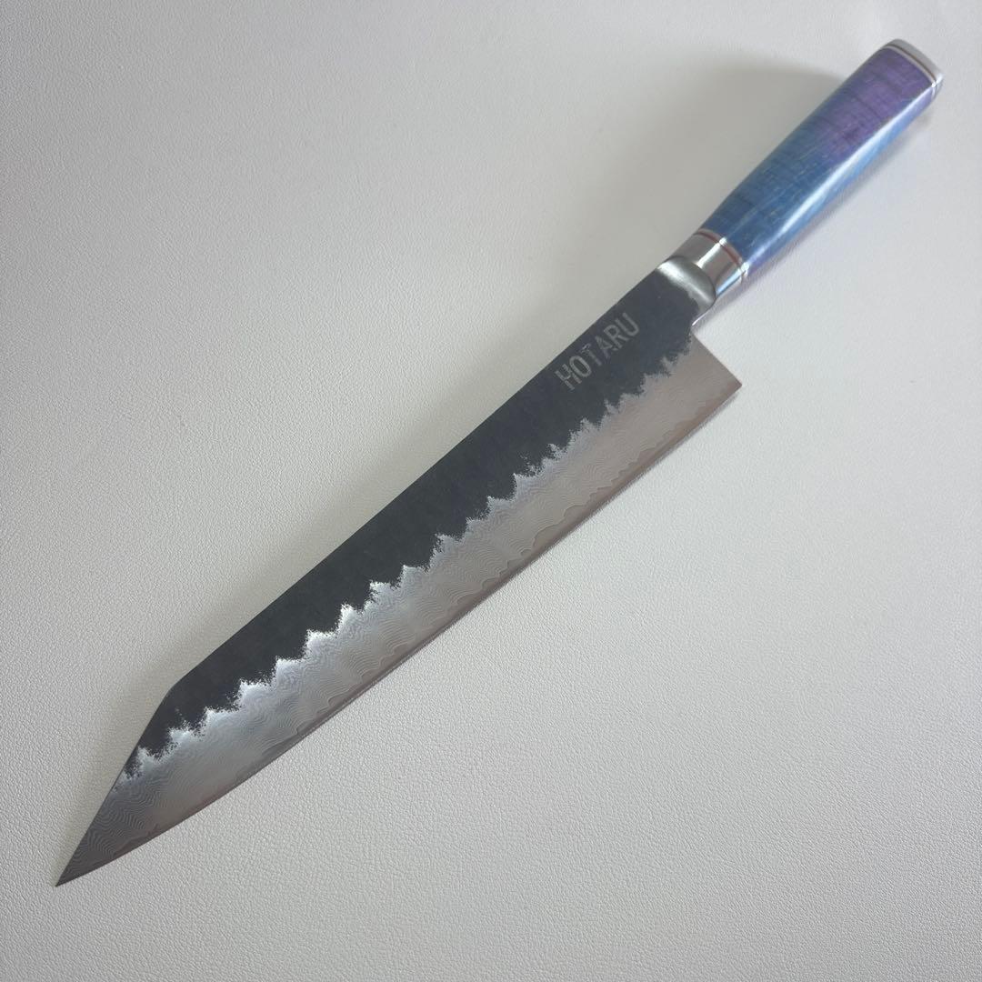 黒打ちダマスカス 240mm　(切付型)牛刀シェフナイフ 新品