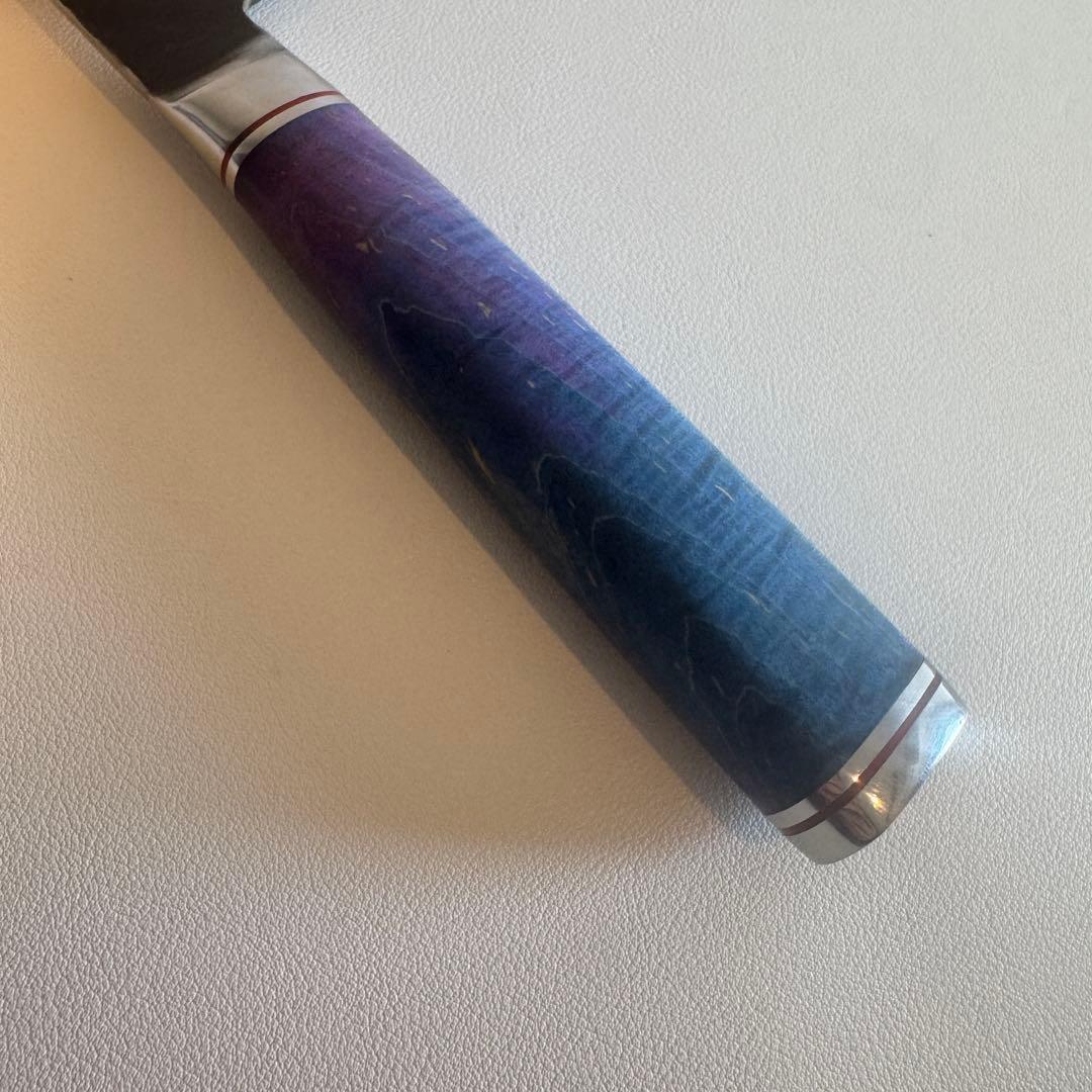 黒打ちダマスカス 240mm　(切付型)牛刀シェフナイフ 新品